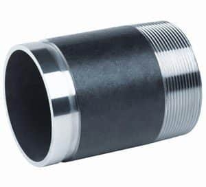 Victaulic adapternippel 76,1 mm sort duktilt jern med OGS og BSPT gevind