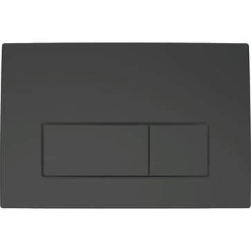 Geberit Delta50 betjeningsplade duo i sort mat finish til dobbeltskyl
