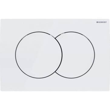 Geberit Delta01 betjeningsplade duo hvid til indbygningscisterne
