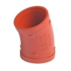 Victaulic orange rillefitting bøjning 22,5 grader 88,9 mm duktilt jern