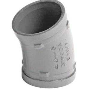 Victaulic 22,5 graders bøjning 76,1 mm galvaniseret duktilt jern til rille-systemer