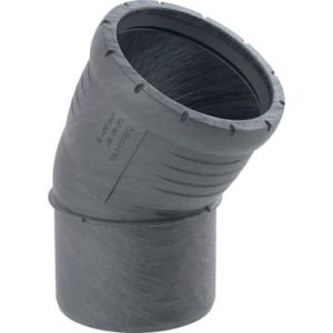 Geberit Silent Pro bøjning 30 grader PP 50mm sort stikmf til støjdæmpende afløb