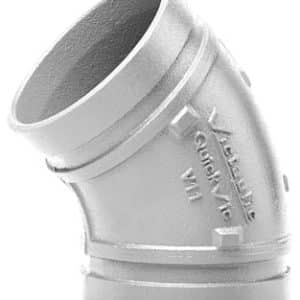 Victaulic Quickvic V11 bøjning 45 grader 139,7 mm galvaniseret rillefitting