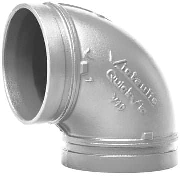 Victaulic Quickvic V10 galvaniseret bøjning 90 grader 76,1 mm til HVAC rillefitting