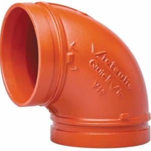 Victaulic Quickvic V10 orange bøjning 90 grader 76,1 mm til HVAC-systemer