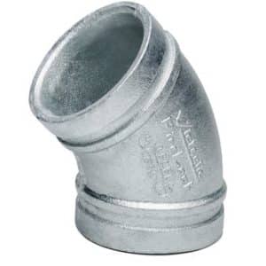 Victaulic FireLock galvaniseret bøjning 45 grader 88,9mm til sprinklersystem