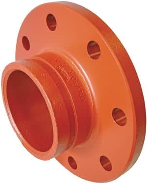 Victaulic flangeadapter 139,7 mm orange duktiljern med 8-huls flange til HVAC