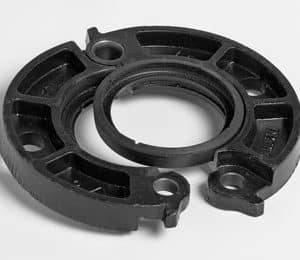 Victaulic Style 741 flangeadapter sort duktilt jern 76,1 mm til rille-systemer