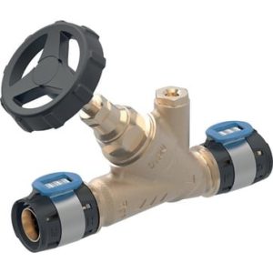 Geberit FlowFit afspærringsventil 40 mm i blyfrit rødgods med EPDM-tætninger