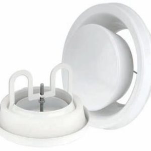 Unite fraluftsventil AVM hvid med ramme diameter 125 mm