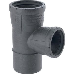 Geberit Silent-Pro grenrør 87,5 grader i sort PP til lyddæmpende afløbssystem 50 mm