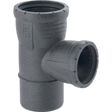 Geberit Silent-Pro grenrør 87,5 grader i sort PP til lyddæmpende afløbssystem 50 mm
