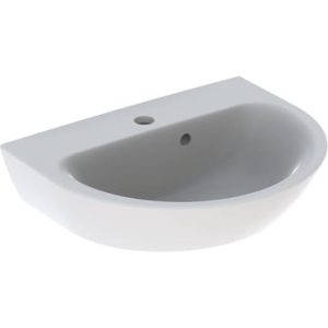 Geberit Renova håndvask 500x400 mm i hvid porcelæn med centralt hanehul