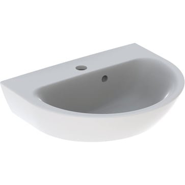 Geberit Renova håndvask 500x400 mm i hvid porcelæn med centralt hanehul