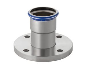 Geberit Mapress overgangsflange 28 mm i rustfrit stål 316 til pressystemer