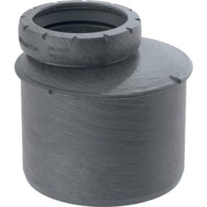 Geberit Silent-Pro reduktion excentrisk 75/50 mm PP sort til støjdæmpende afløbssystem