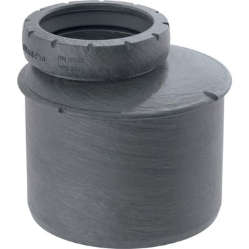 Geberit Silent-Pro reduktion excentrisk 75/50 mm PP sort til støjdæmpende afløbssystem