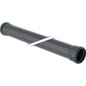 Geberit Silent-Pro afløbsrør 75 mm sort PP med 2 stikmuffer