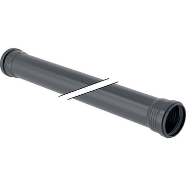 Geberit Silent-Pro afløbsrør 75 mm sort PP med 2 stikmuffer