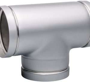 Victaulic T-stykke 76,1 mm i syrefast rustfri 316 stål til rille-system