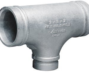 Victaulic T-stykke reduceret 168,3x139,7 mm galvaniseret rillefitting til sprinklersystemer