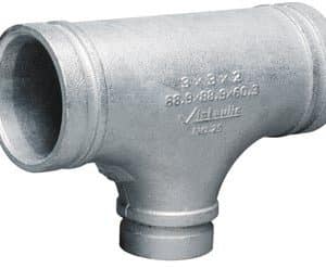Victaulic T-stykke reduceret galvaniseret rillefitting til sprinklersystemer
