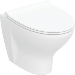 Ifo Spira væghængt toilet i hvid med Rimfree-teknik og soft close-sæde